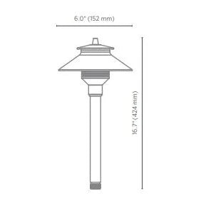 Fx Luminaire PLLED20W18RBZ Path Light w/ integrated LED - Bronze