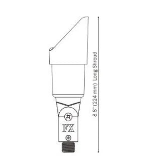 FX Luminaire RSLED20WFLLSBZ Up Light w/ LED 2700K - Bronze
