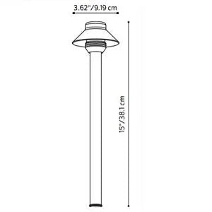 Fx Luminaire SPALED20W12RFB Path Light w/ 1.6W 2700K LED - Black
