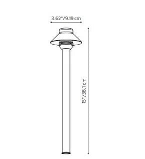 Fx Luminaire SPALED20W12RBZ Path Light w/ 1.6W 2700K LED - Bronze