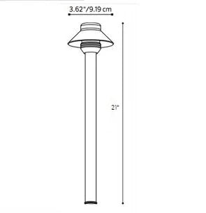 Fx Luminaire SPLED20W18RFB Landscape Path Light w/ 1.6W 2700K LED - Black