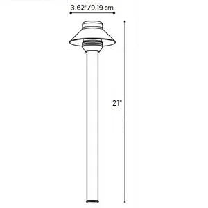 Fx Luminaire TMLED20W18RBZ Path Light w/ integrated LED - Bronze