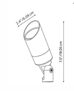FX Luminaire MULED20WFLFB Up Light w/ 4 Watt 2700K LED - Black