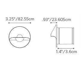 Fx Luminaire MOZD3LEDRDFB LED Wall Light - Black