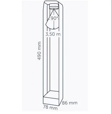 In-Lite 10201790 Ace High Path Light w/ 3W LED - White