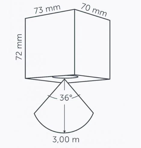 In-Lite 10301015 Big Cubid Wall Light w/ 1W 2900K LED - Dark Gray