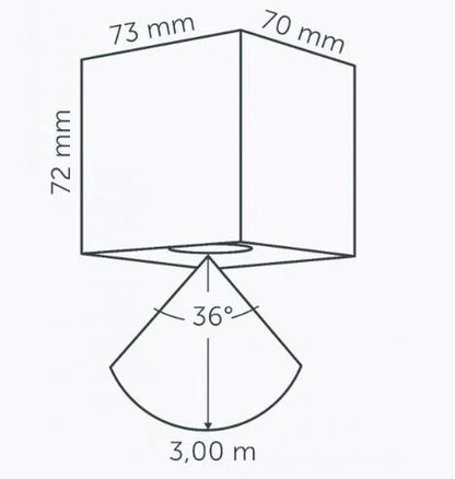 In-Lite 10301015 Big Cubid Wall Light w/ 1W 2900K LED - Dark Gray