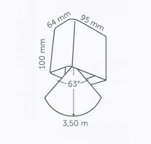 In-Lite 10301850 Ace Down Dark Wall Light w/ 3W 3000K LED - Dark Gray
