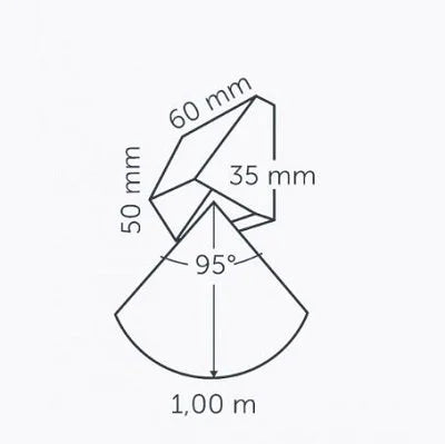 In-Lite 10301780 Mini Wedge Wall Light w/ 0.6W 2900K LED - Dark Gray