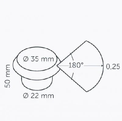 In-Lite 10104175 Puck 22 Ground Light w/ 0.6W 2900K LED 22MM - Black