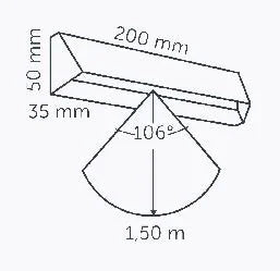 In-Lite 10301770 Wedge Slim Wall Light w/ 1W 2800K LED - Black