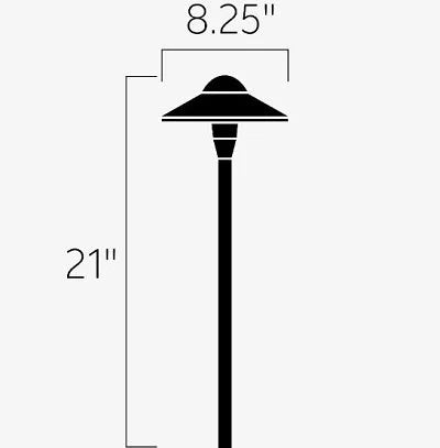 Kichler 15310AZT 8" Dome Path Light w/ T5 LED 2700K - Bronze