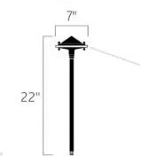 Kichler 15317AZT 7" Path Light w/ 2.3W LED 2700K - Bronze