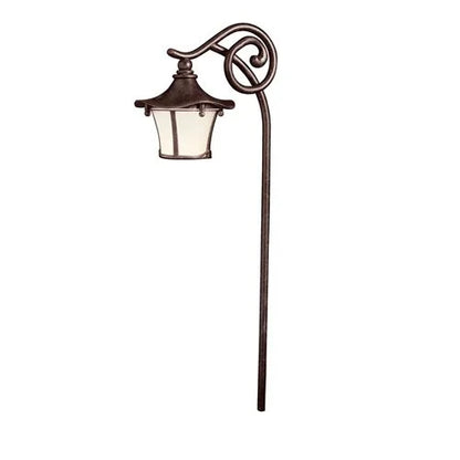 Kichler 15420AGZ Cotswold Lantern Path Light w/ T5 LED 2700K - Aged Bronze