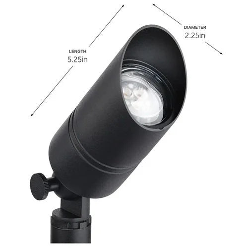 Kichler 15475BKB Up Light w/ MR16 4w LED 3000K - Black