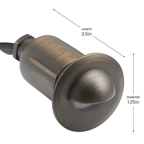Kichler 15491CBR In Ground Light w/ MR8 2w LED 2700K - Brass