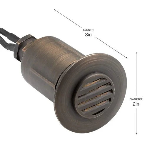 Kichler 15492CBR In Ground Light w/ MR8 2w LED 2700K - Brass