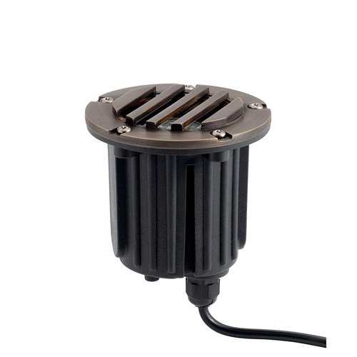 Kichler 15497CBR In Ground Beacon Light w/ MR16 4w LED 2700K - Brass
