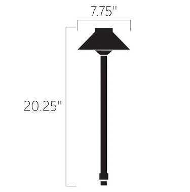 Kichler 15505CBR Stepped Dome Path Light LED - Brass