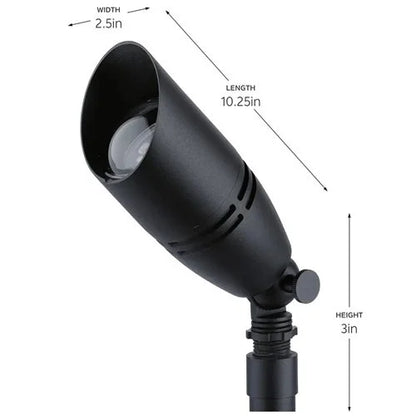 Kichler 15517BKB Fixed Socket Accent Light w/ MR16 4 Watt LED 2700K - Black