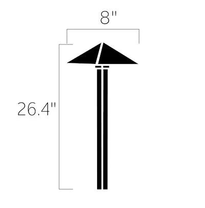 Kichler 15802TZT27R Path Light w/ 3.8W 2700K LED - Tannery Bronze