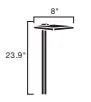 Kichler 15806BKT27R Shallow Shade Large Path Light w/ 2700K LED - Black