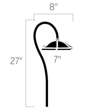 Kichler 15807AZT30R Path Light w/ 4.3 Watt LED 3000K - Bronze