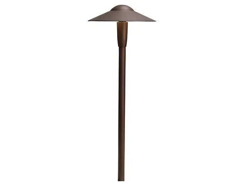 Kichler 15810AZT30R 8" Dome Path Light w/ 4W LED 3000K - Bronze