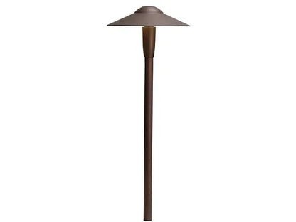 Kichler 15810AZT30R 8" Dome Path Light w/ 4W LED 3000K - Bronze