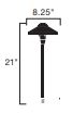 Kichler 15810AZT30R 8" Dome Path Light w/ 4W LED 3000K - Bronze