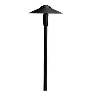 Kichler 15810BKT30R 8" Dome Path Light w/ 4W LED 3000K - Black
