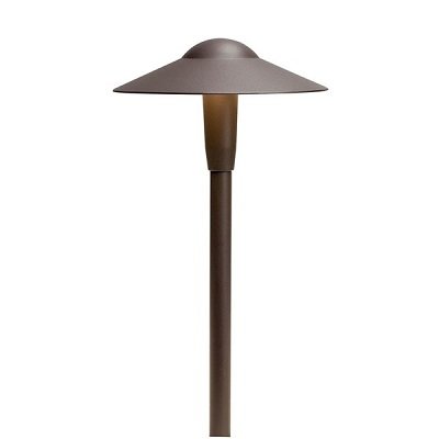 Kichler 15811AZT27R Short Dome Path Light w/ 4.3W LED 2700K - Bronze