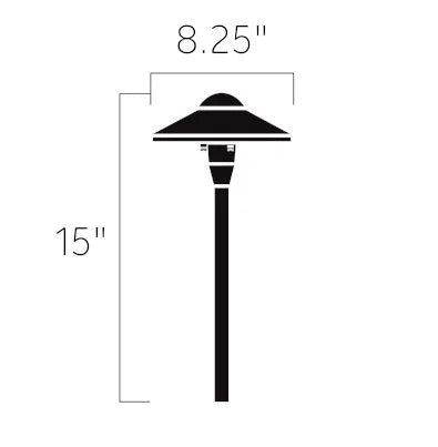 Kichler 15811AZT30R Short Dome Path Light w/ 4.3W LED 3000K - Bronze