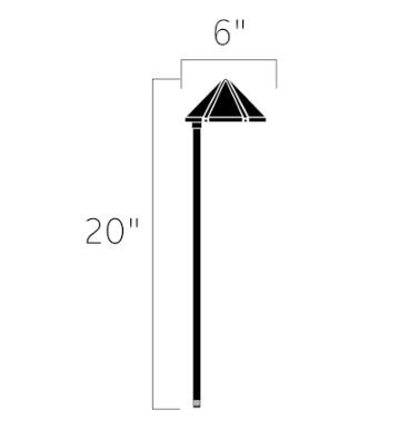 Kichler 15815AZT27R Path Light w/ T3 4.3 Watt LED 2700K - Bronze