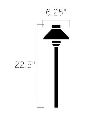 Kichler 15820BKT27 Path Light w/ 2700K LED - Black