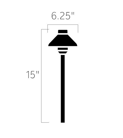 Kichler 15821AZT27 Short Stepped Path Light w/ 2700K LED - Bronze