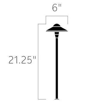 Kichler 15870AZT27R 6" Dome Path Light w/ LED 2700K - Bronze