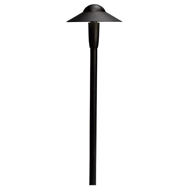 Kichler 15870BKT30R 6" Dome Path Light w/ LED 3000K - Black