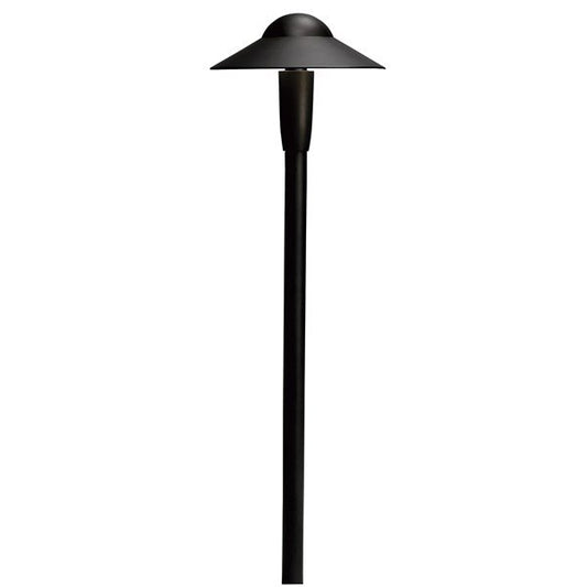 Kichler 15870BKT30R 6" Dome Path Light w/ LED 3000K - Black