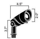 Kichler 16015BKT27 Small Accent Flood Light 15 Degree Spot 2700K - Black