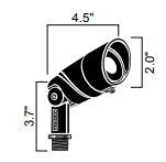 Kichler 16016BKT27 Small Accent Flood Light 35 Degree w/ 2700K LED - Black