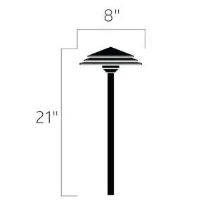 Kichler 16124BKT27 Path Light w/ 4w 2700K LED - Black