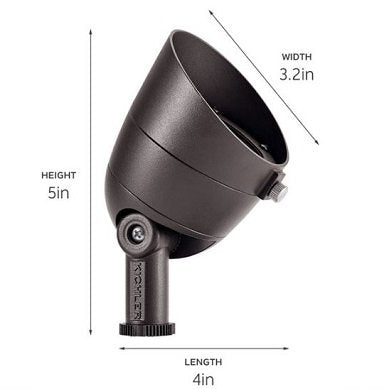 Kichler 16155AZT30 LED Flood Light w/ 3.5w 3000K LED - Bronze