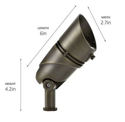 Kichler 16161AZT27 High Lumen Flood Light 35 Degree Flood LED 2700K - Bronze