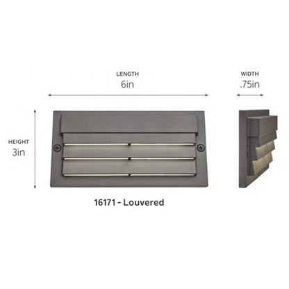 Kichler 16171AZT Louvered Surface Mount Step Light w/ Integrated LED - Bronze