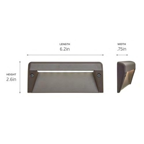 Kichler 16172AZT Contemporary Surface Mount Step Light w/ Integrated LED - Bronze