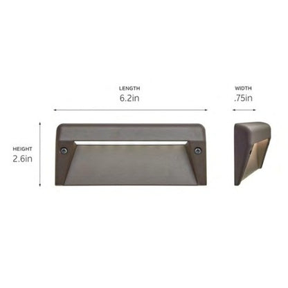 Kichler 16172AZT Contemporary Surface Mount Step Light w/ Integrated LED - Bronze