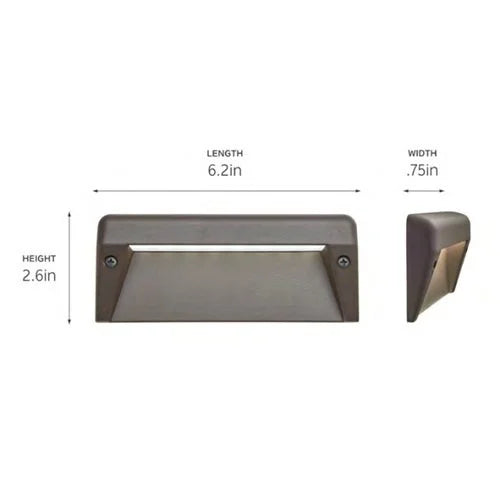 Kichler 16172BKT Contemporary Surface Mount Step Light w/ Integrated LED - Black