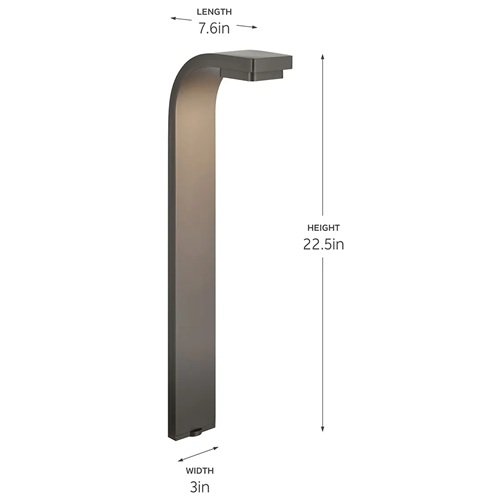 Kichler 16260AZT Curved Path Light w/ Integrated LED - Bronze