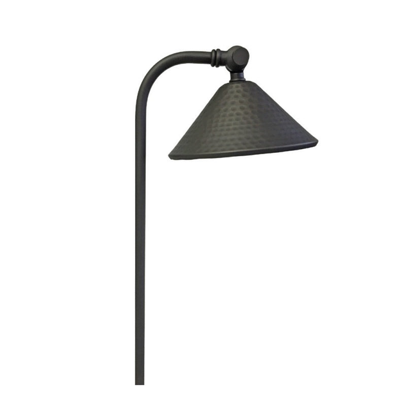 Lightcraft AP-128B-7 Luna Martellato 7 Hammered Side Stem Path Light w/ LED - Bronze